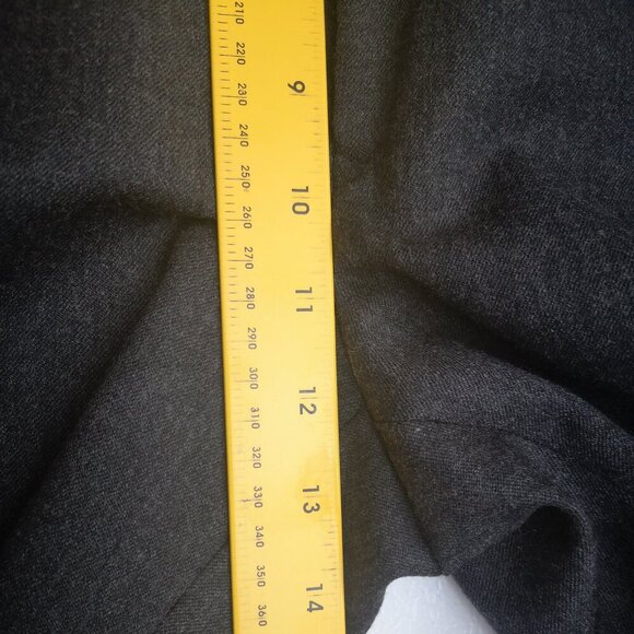 Cricketeer Elite Men's 100% Wool Made in Canada Charcoal Pleated Front Pants - Picture 9 of 11